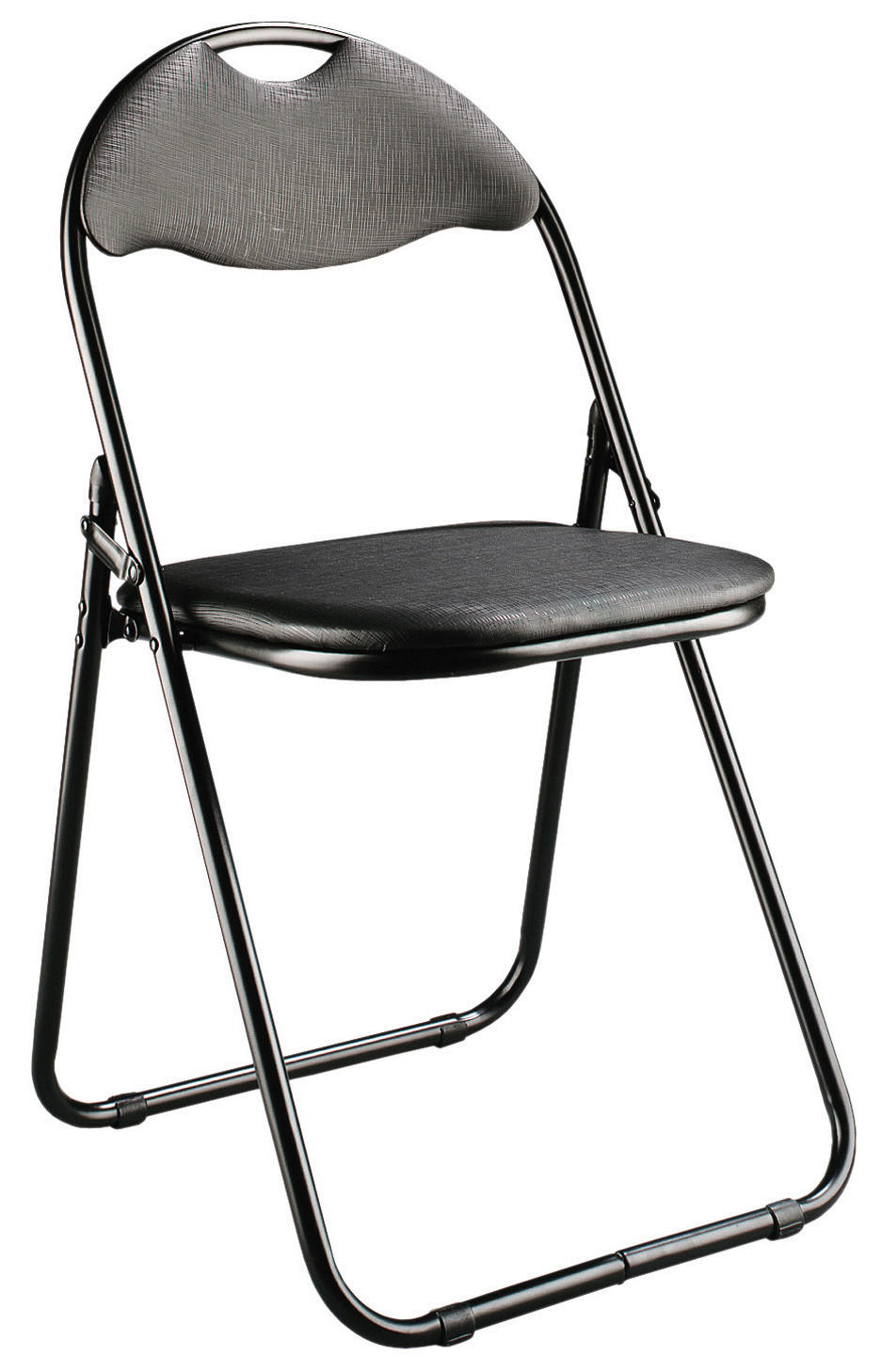 ZLOŽLJIV STOL, kovina, tekstil črna  - črna, Moderno, kovina/tekstil (44/80/47cm) - Carryhome