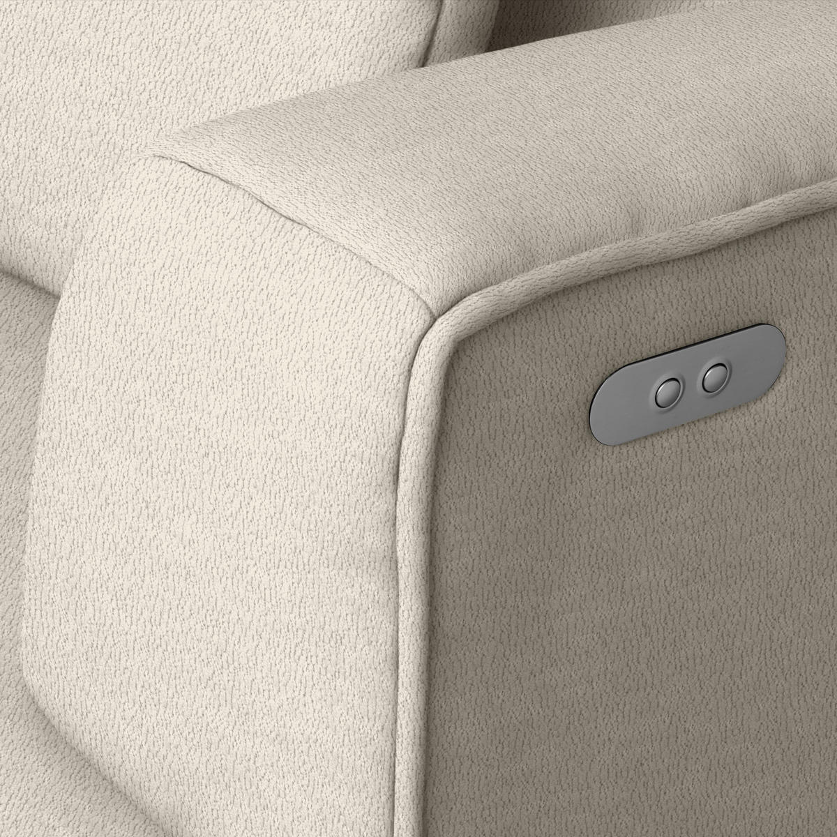 ECKSOFA  in Webstoff Creme  288/188 cm  - Creme/Schwarz, Design, Kunststoff/Textil (288/188cm) - Welnova