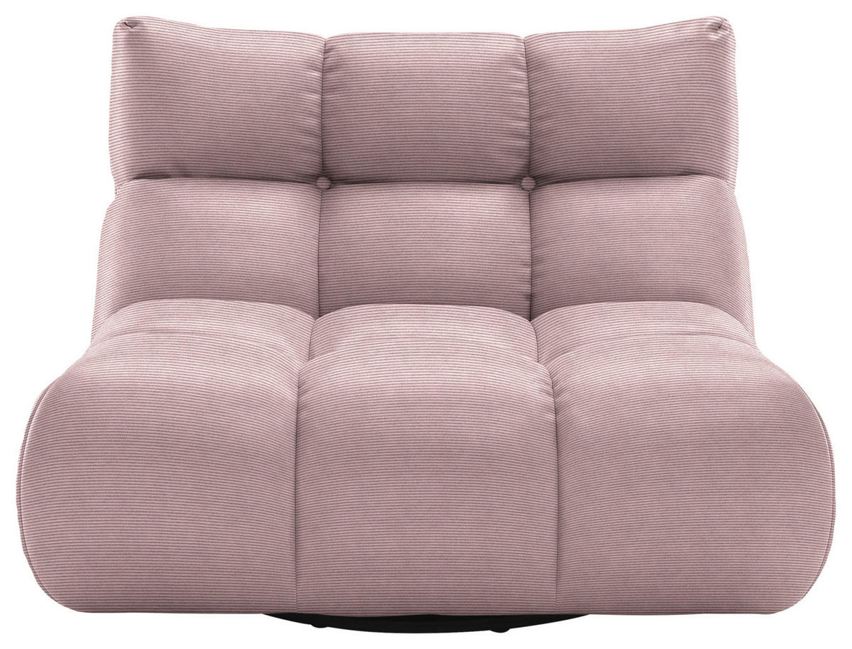SESSEL Feincord Altrosa  - Schwarz/Altrosa, Design, Kunststoff/Textil (112/85/108cm) - Pure Home Lifestyle
