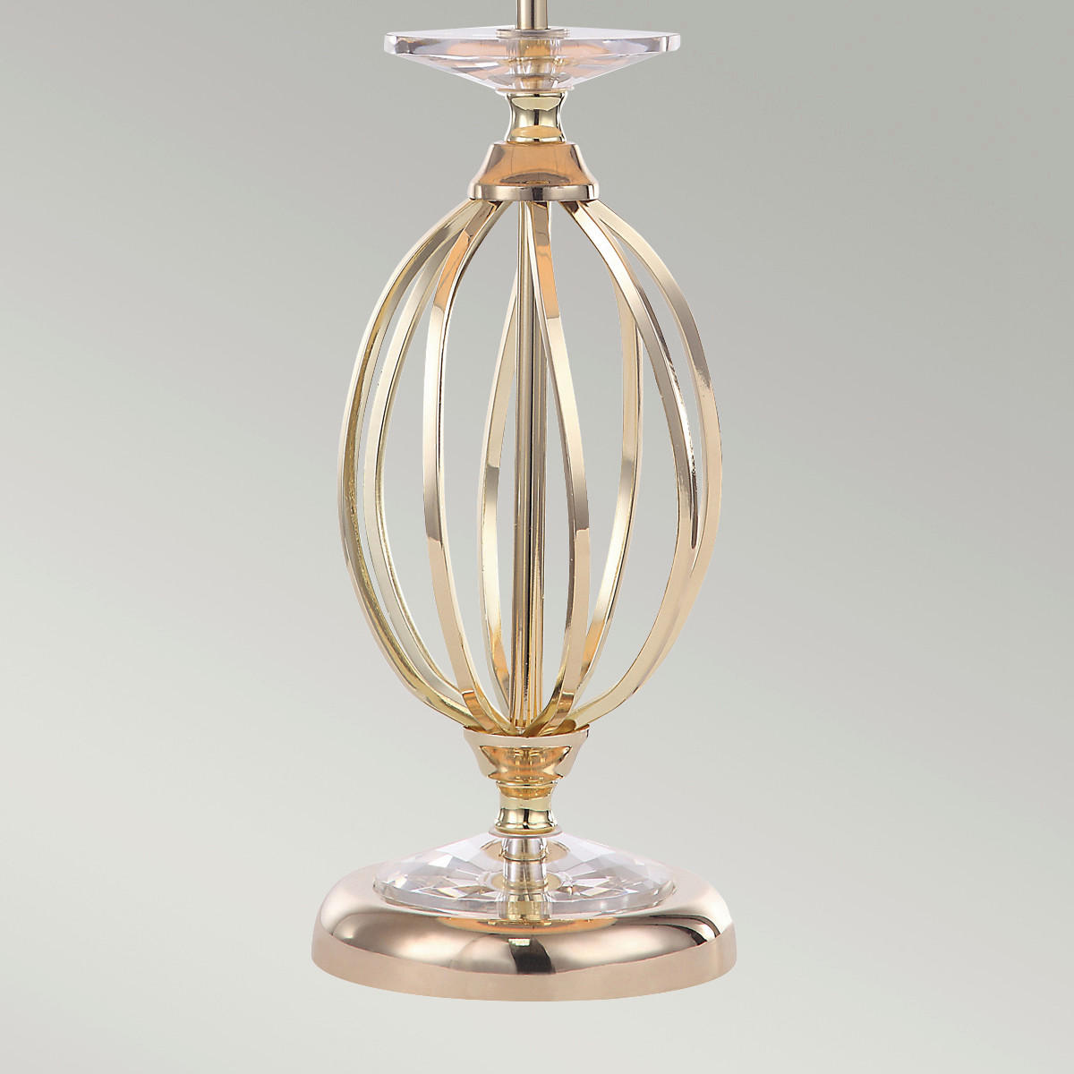 TISCHLEUCHTE - Messingfarben, Konventionell, Textil/Metall (36/58cm) - Elstead Lighting