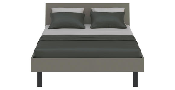 BETT 140/200 cm  in Grau, Grün  - Schwarz/Grau, Design, Metall (140/200cm) - Xora