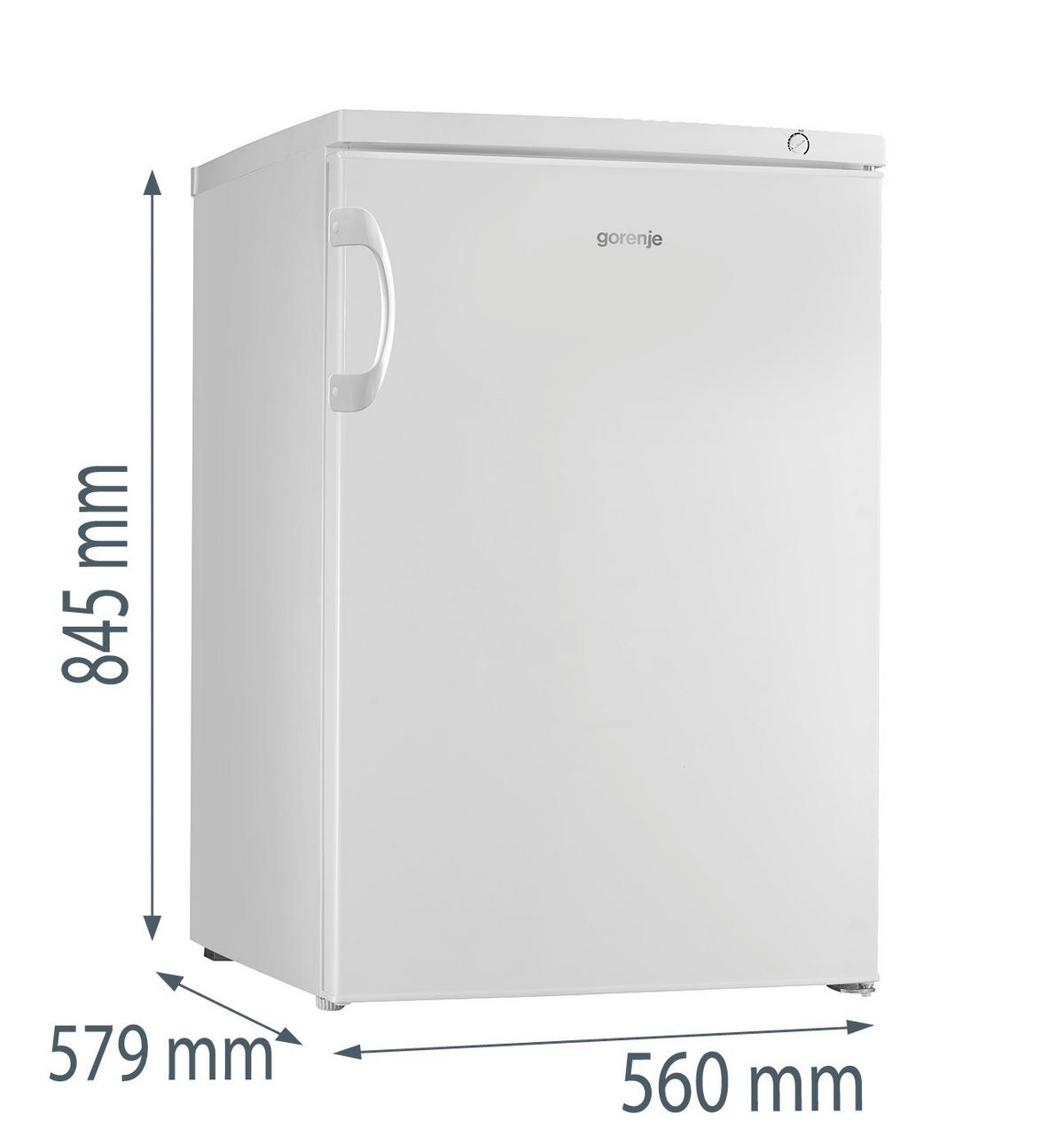 GEFRIERSCHRANK F49CPW  - Weiß, MODERN, Glas/Kunststoff (60/85/62,5cm) - Gorenje