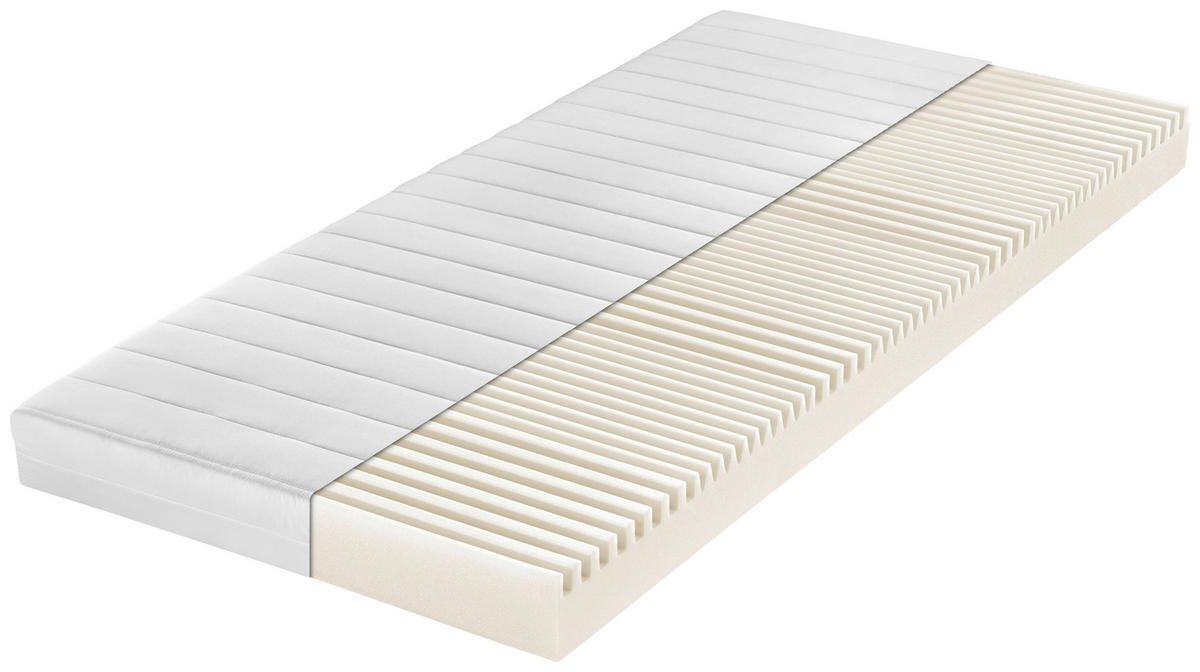 KOMFORTSCHAUMMATRATZE 90/200 cm Höhe ca. 13 cm  - Weiß, Basics, Textil (90/200cm) - Boxxx