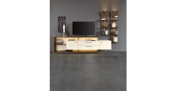 WANDPANEEL 32,5/158,4/23,5 cm - Eichefarben, Design, Glas/Holz (32,5/158,4/23,5cm) - Moderano