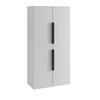 HOCHSCHRANK 76/153,6/38,8 cm  - Schwarz/Weiß, ROMANTIK / LANDHAUS, Holzwerkstoff/Metall (76/153,6/38,8cm) - Xora
