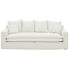 HUSSEN-3-SITZER-SOFA Bouclé Weiß  - Schwarz/Weiß, Trend, Kunststoff/Textil (227/92/105cm) - Livetastic