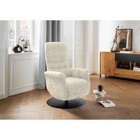 RELAXSESSEL Textil Creme  - Creme/Schwarz, Modern, Textil/Metall (72/118/85-165cm) - Livetastic