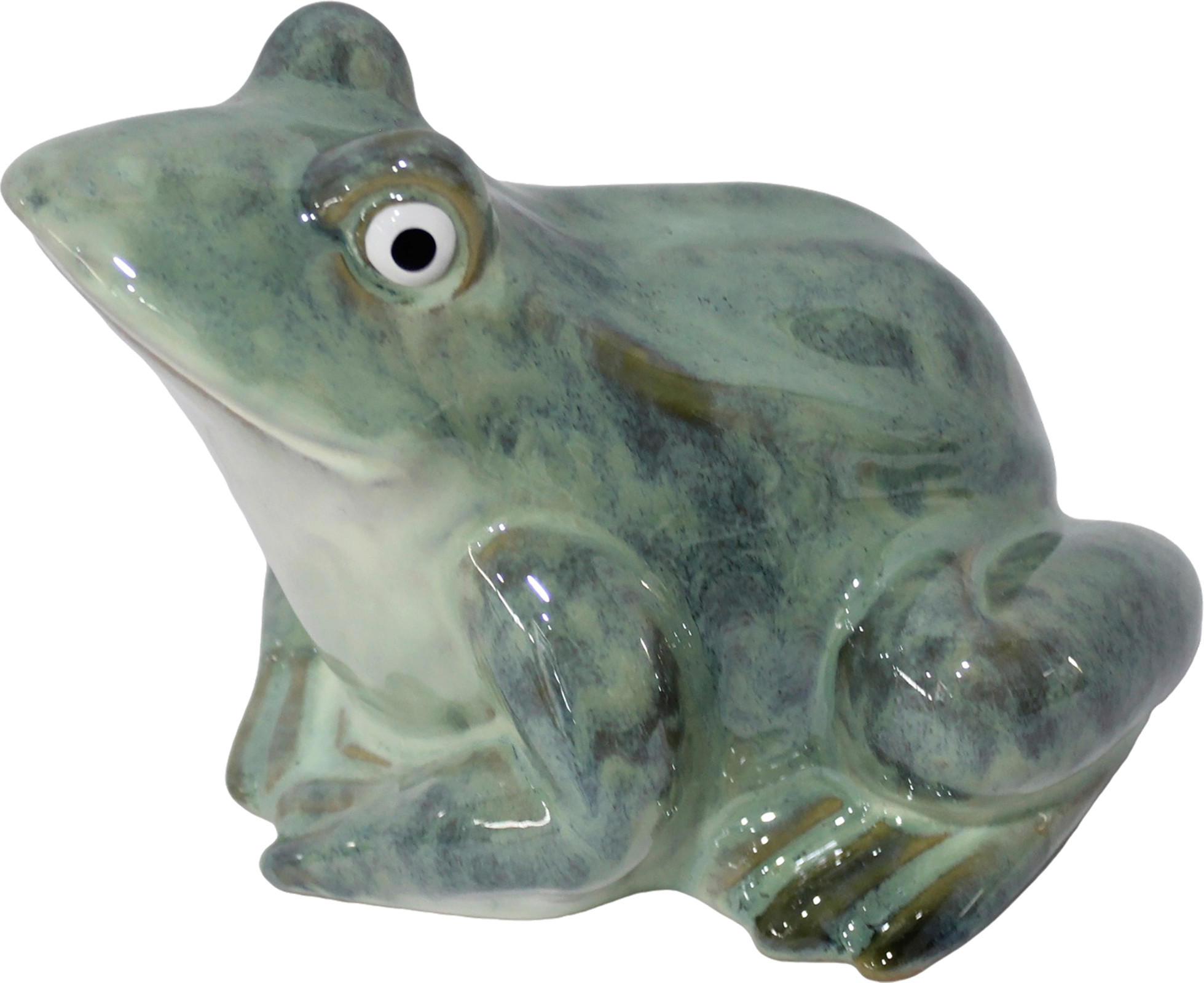 OKRASNA ŽABA - zelena, Trendi, keramika (13,7/12,2/10,5cm)