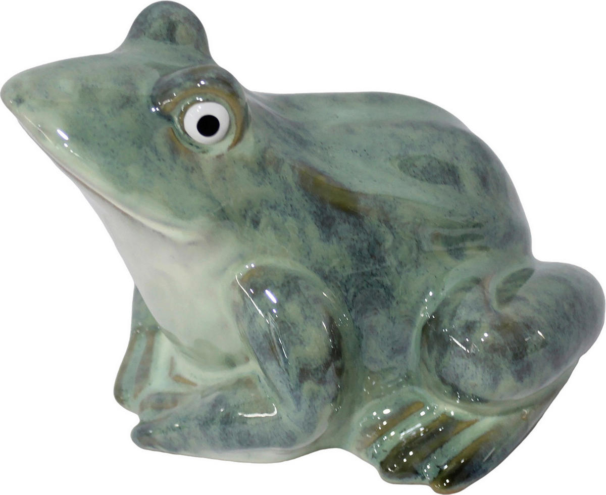OKRASNA ŽABA - zelena, Trendi, keramika (13,7/12,2/10,5cm)
