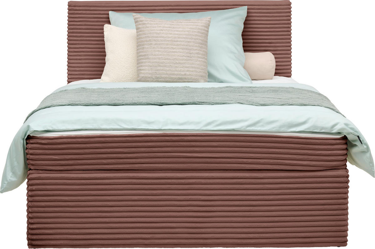 BOXBETT 120/200 cm  in Altrosa  - Altrosa, Modern, Holz/Textil (120/200cm) - MID.YOU