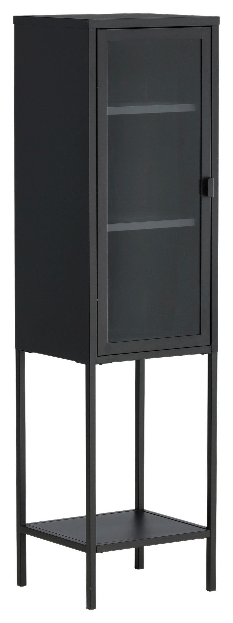VITRINE in Schwarz  - Schwarz, Design, Metall (40.5/150/35cm) - Livetastic