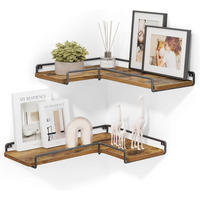 ECKREGAL - Dunkelbraun/Schwarz, Trend, Holzwerkstoff/Metall (40/4/29cm) - MID.YOU