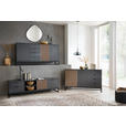 SIDEBOARD in 141,4/85,4/40 cm - Schwarz/Graphitfarben, MODERN, Holzwerkstoff/Metall (141,4/85,4/40cm) - Voleo