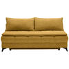 SCHLAFSOFA in Flachgewebe Senfgelb  - Senfgelb/Schwarz, Design, Textil/Metall (197/95/92cm) - Stylife