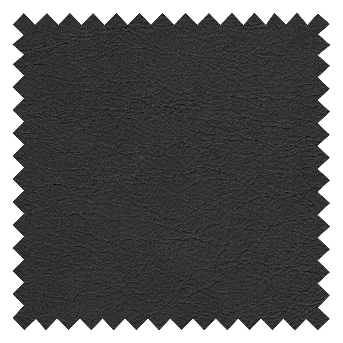 3-SITZER-SOFA Echtleder Schwarz  - Schwarz, Design, Leder/Metall (207/85/92cm) - Livetastic