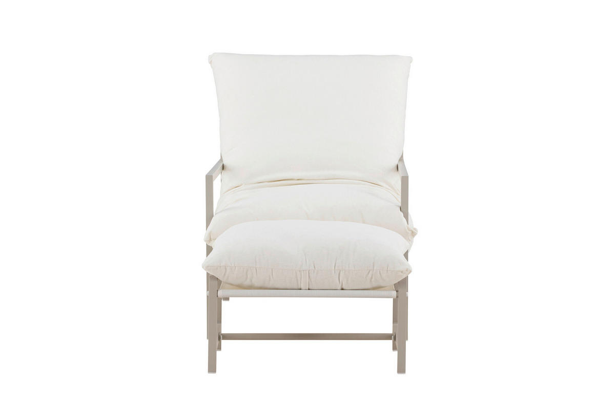 LOUNGEFÅTÖLJ  - beige, Modern, metall/textil (67/68/86cm) - Gardenson