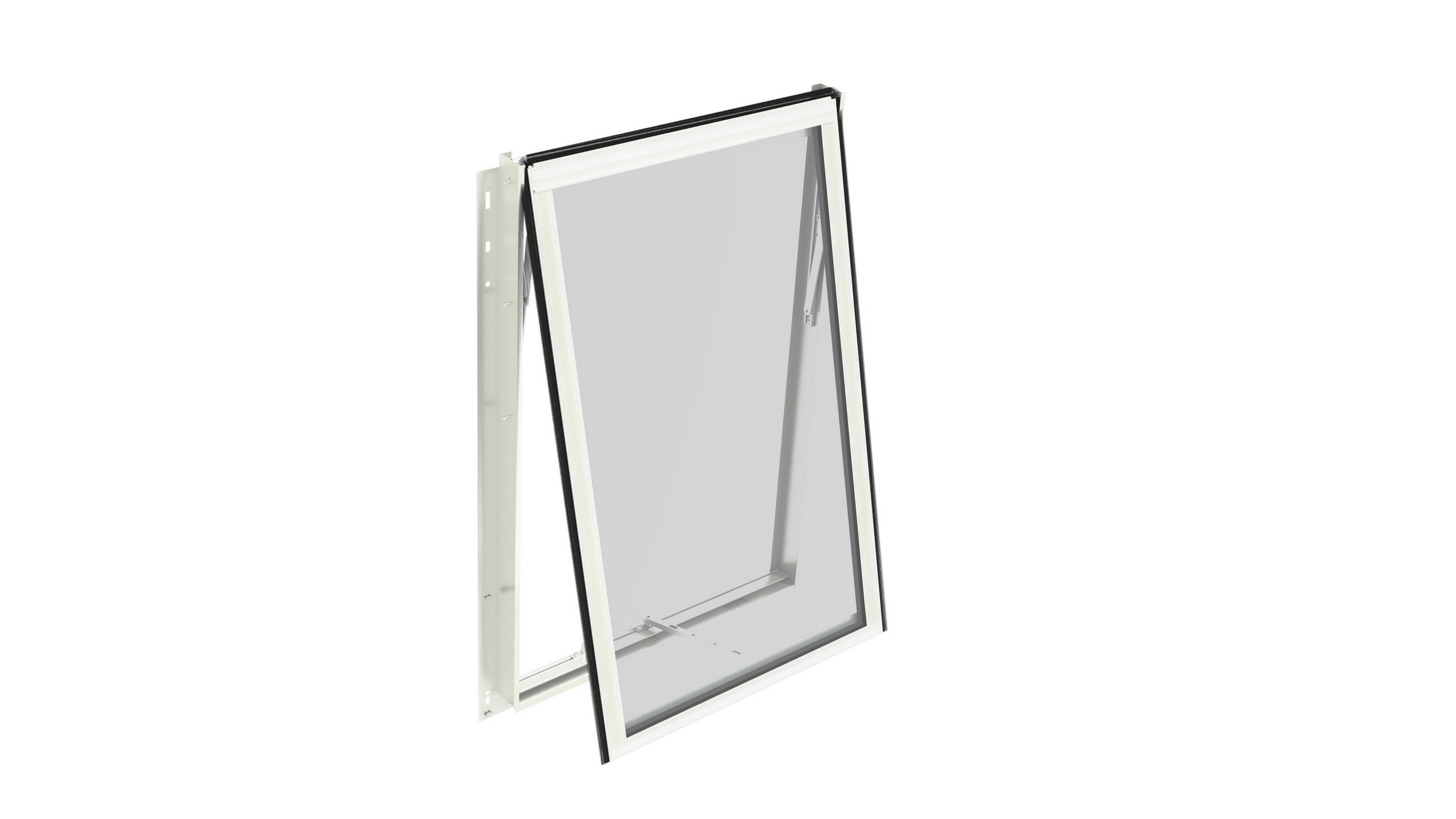 SEITENFENSTERRAHMEN - Weiß, Basics, Glas/Metall (55,4/87,6cm)