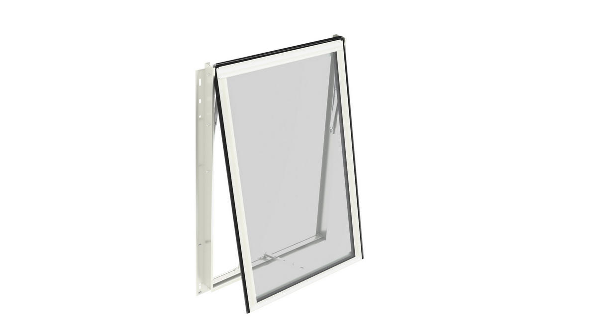 SEITENFENSTERRAHMEN - Weiß, Basics, Glas/Metall (55,4/87,6cm)