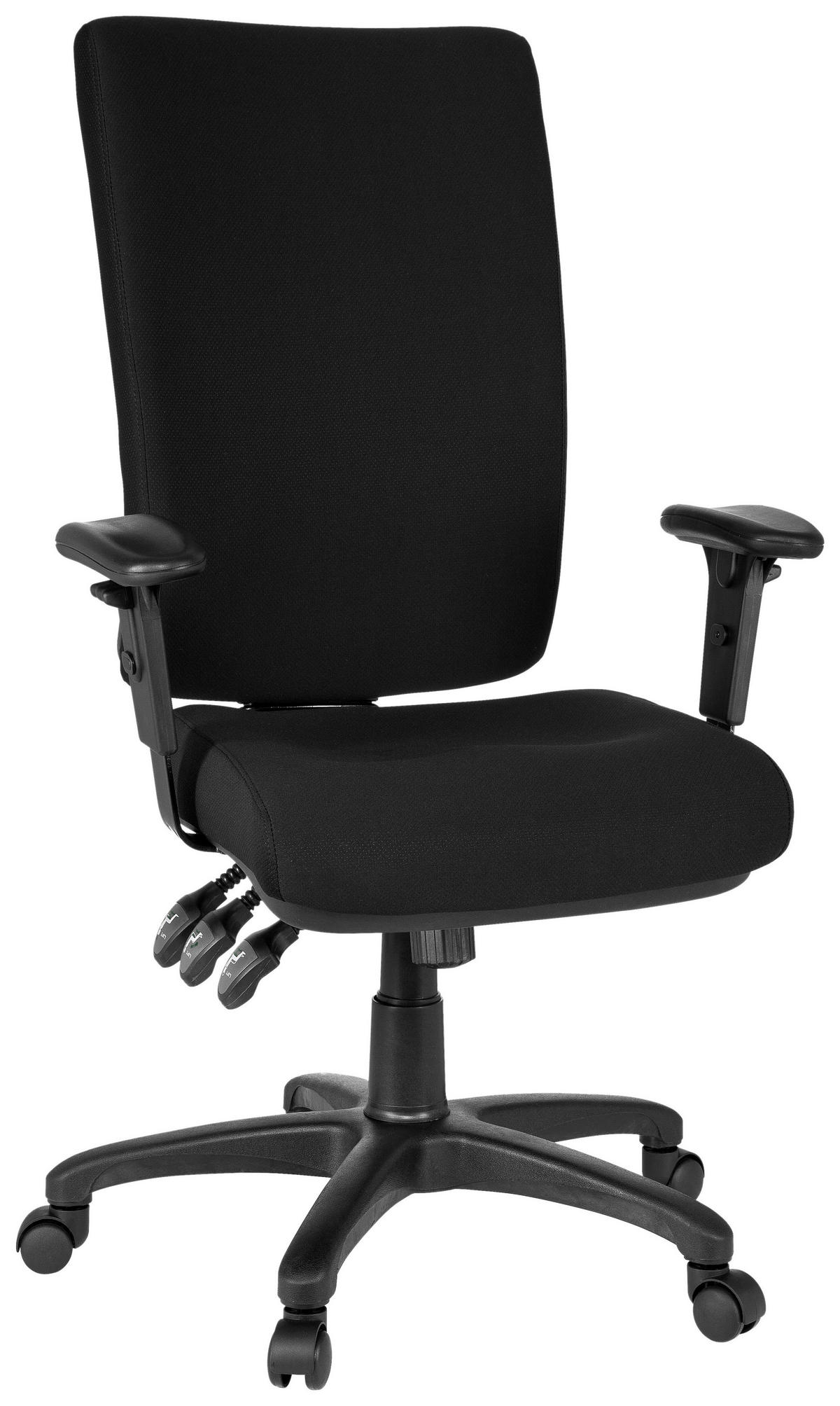 DREHSTUHL  in Flachgewebe Schwarz  - Schwarz, Basics, Kunststoff/Textil (56/130/45cm) - MID.YOU