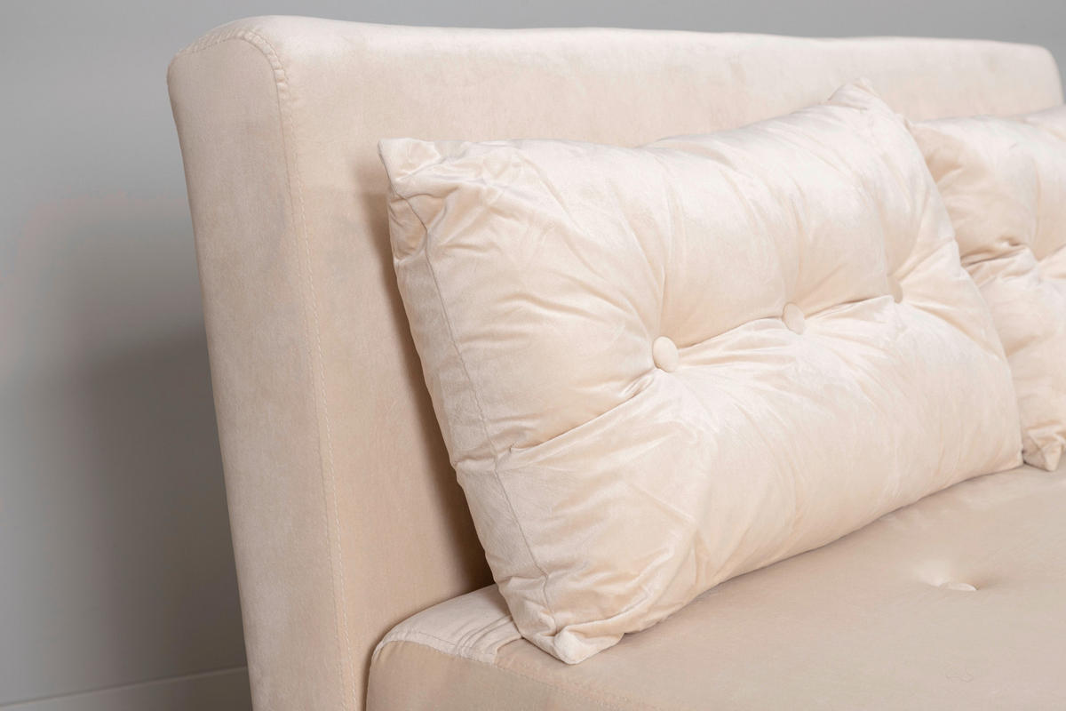 SCHLAFSOFA in Textilgeflecht Creme  - Creme, Design, Textil/Metall (120/88/80cm) - Livetastic