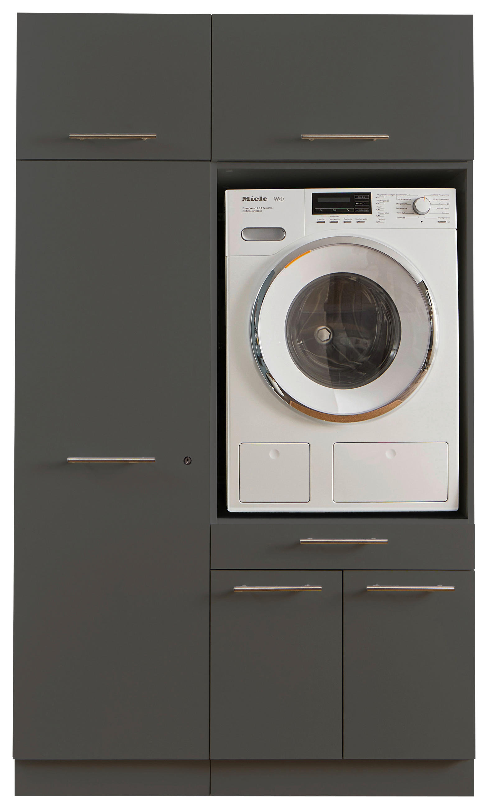 HAUSWIRTSCHAFTSRAUM Laundreezy 117,5/200/67,5 cm Anthrazit - Anthrazit, Design, Holzwerkstoff (117,5/200/67,5cm)
