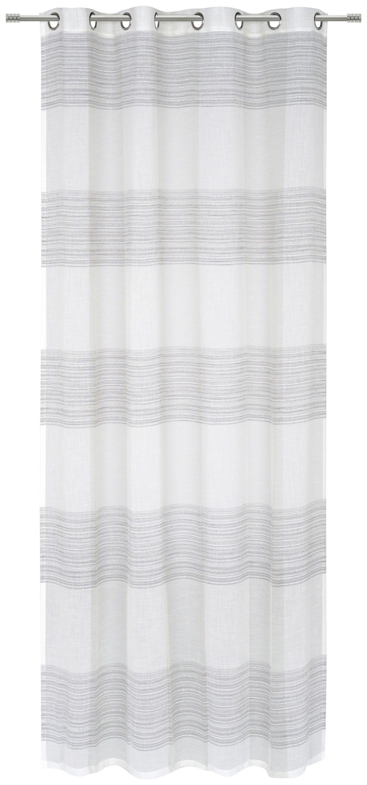 ÖSENSCHAL ARCADIA halbtransparent 140/245 cm   - Grau, KONVENTIONELL, Textil (140/245cm) - Esposa