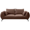 2-SITS SOFFA i textil brun  - brun/svart, Modern, metall/textil (208/86/118cm) - MID.YOU