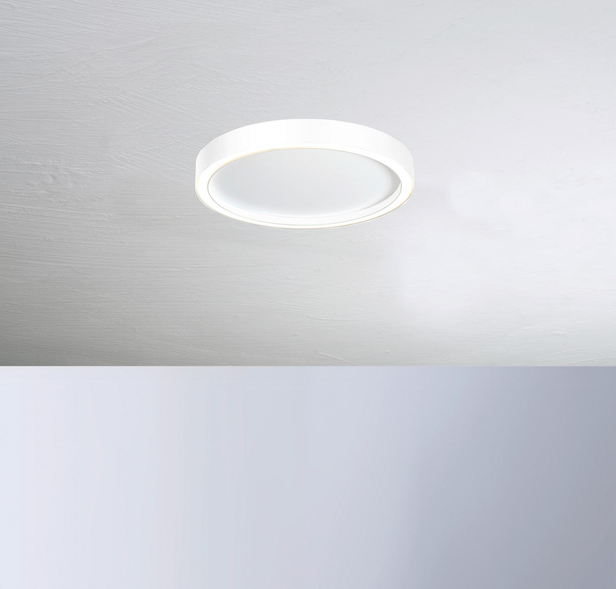 LED-DECKENLEUCHTE Aura  Smart 30/4 cm   - Weiß, Basics, Metall (30/4cm) - BOPP