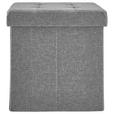 SITZBOX in Textil, Holzwerkstoff Anthrazit  - Anthrazit, Basics, Holzwerkstoff/Textil (38/38/38cm) - Carryhome