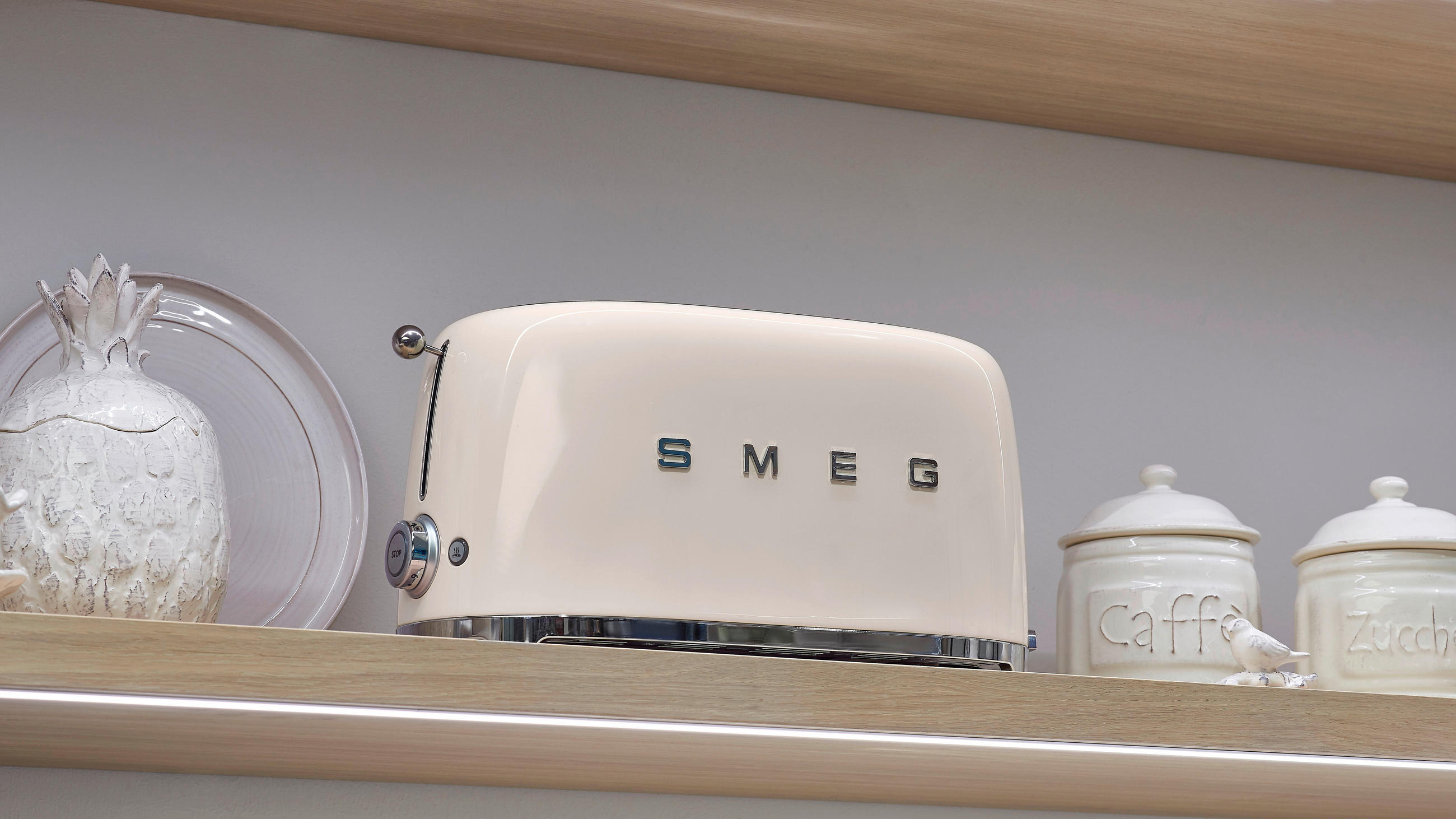 TOASTER  - Creme, Basics, Metall (39,4/21,5/20,8cm) - SMEG