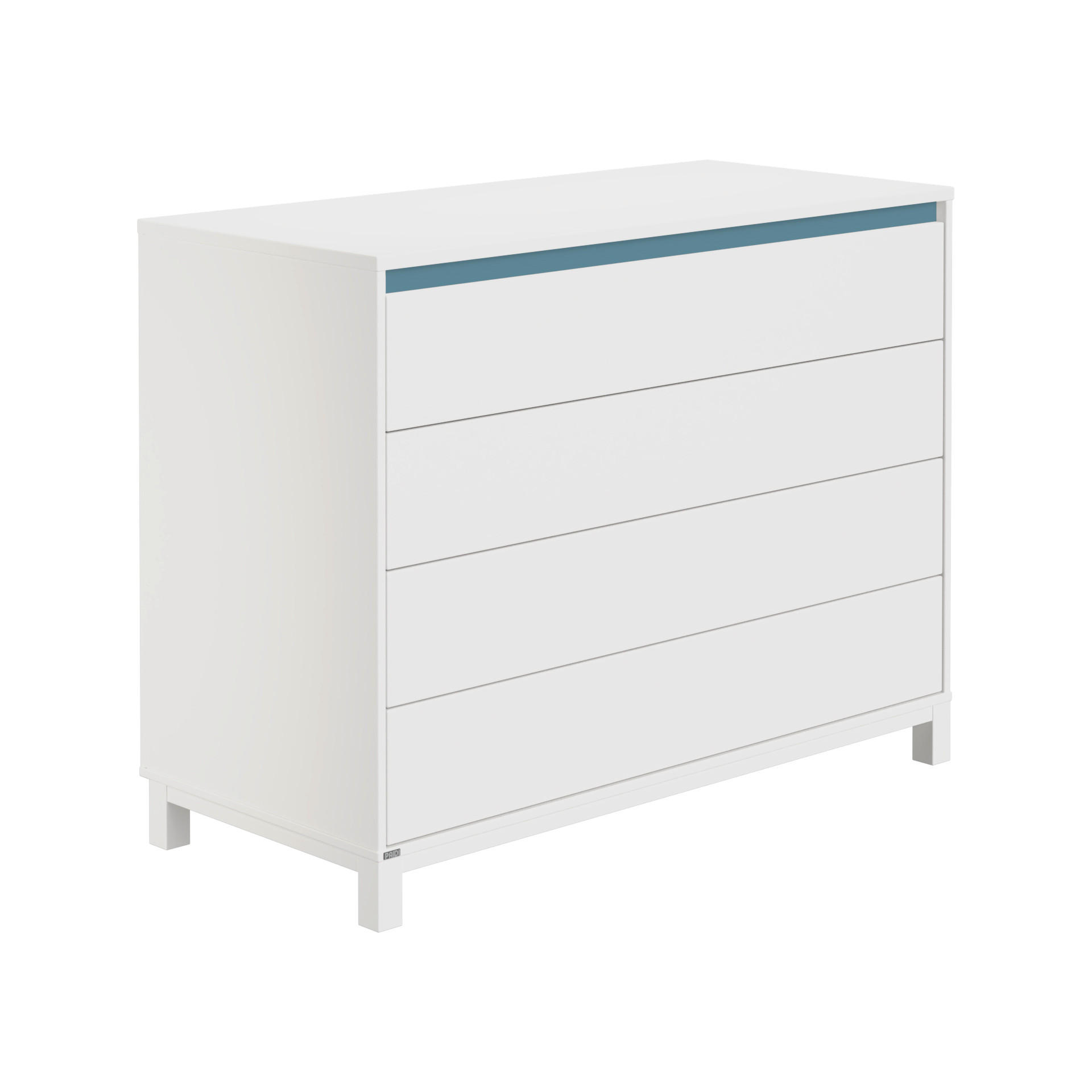 KOMMODE  - Blau/Weiß, Basics (123,5/94,9/56,1cm) - Paidi