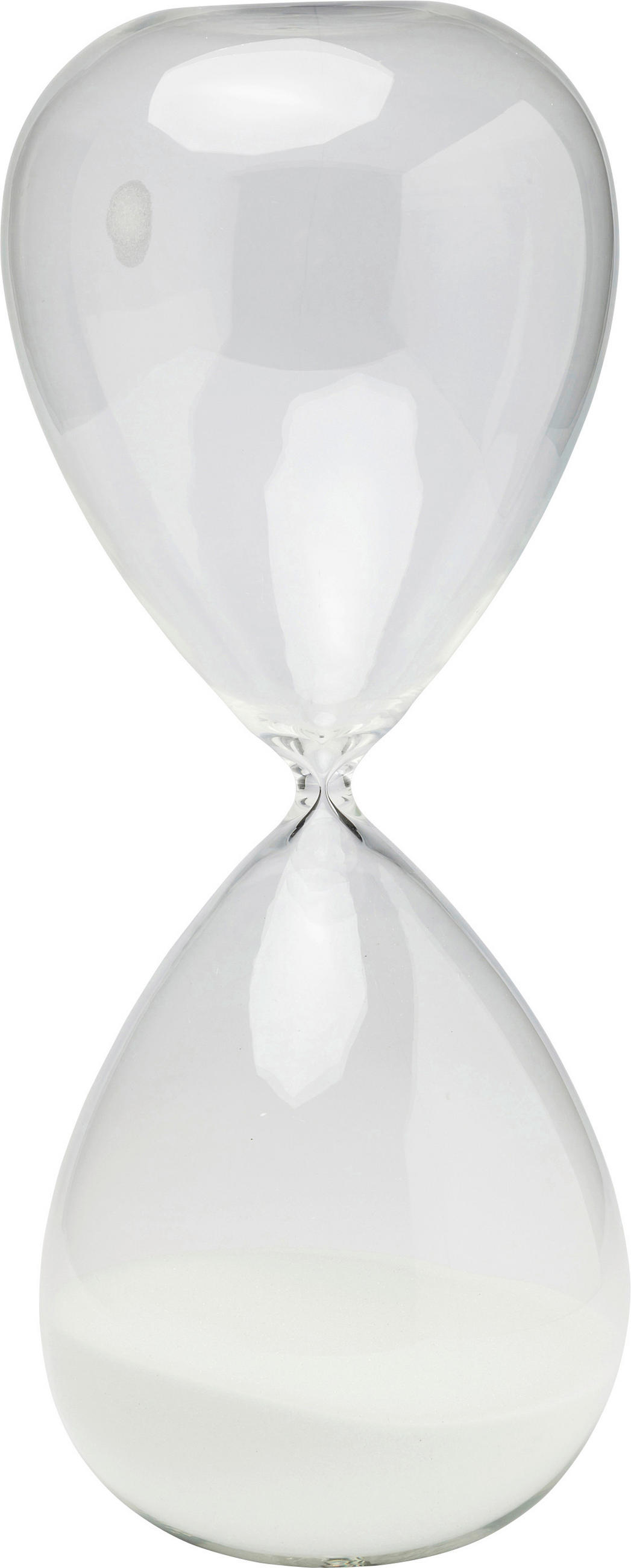 SANDUHR  Klar, Weiß  - Klar/Weiß, Basics, Glas (18/45/18cm) - Kare-Design