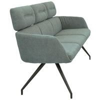 SITZBANK 200/92,5/67 cm Webstoff Grün, Schwarz  - Schwarz/Grün, Design, Textil/Metall (200/92,5/67cm) - Dieter Knoll
