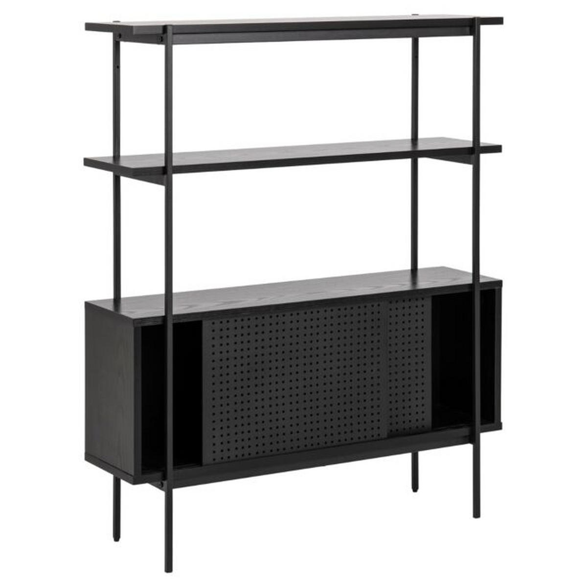 REGALELEMENT Schwarz  - Schwarz, MODERN, Holzwerkstoff/Metall (94/113,8/27cm)
