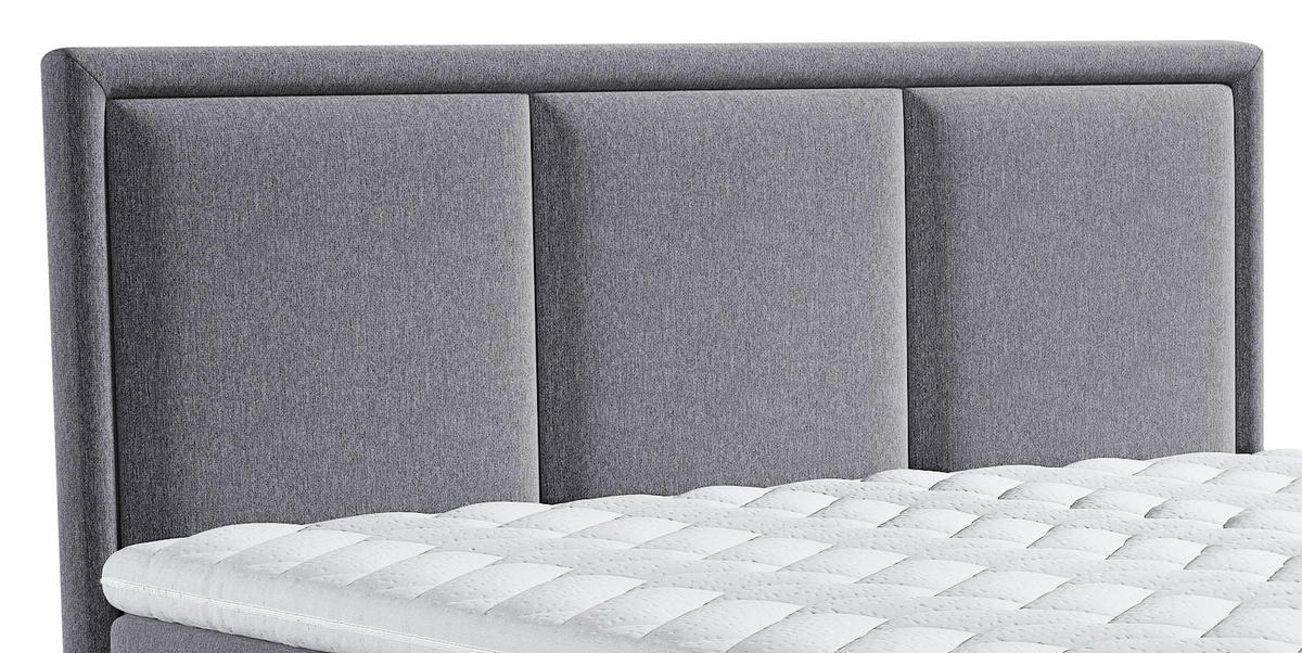 BOXSPRINGBETT 180/200 cm  in Dunkelgrau  - Dunkelgrau, Design, Kunststoff/Textil (180/200cm) - MID.YOU