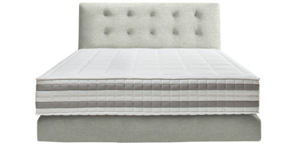 BOXSPRINGBETT 180/200 cm  in Hellgrau  - Hellgrau, KONVENTIONELL, Holz/Textil (180/200cm) - Dieter Knoll