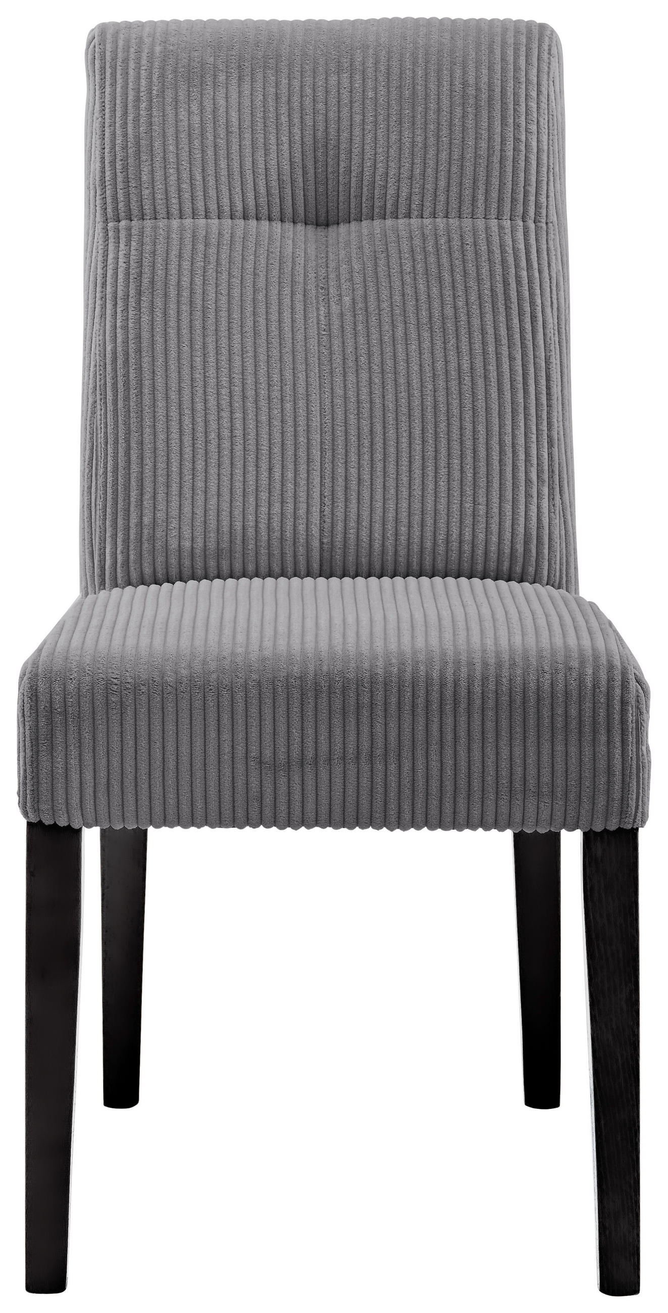STUHL Cord Anthrazit, Schwarz Buche massiv  - Anthrazit/Schwarz, KONVENTIONELL, Holz/Textil (47,5/91,5/63cm) - home24