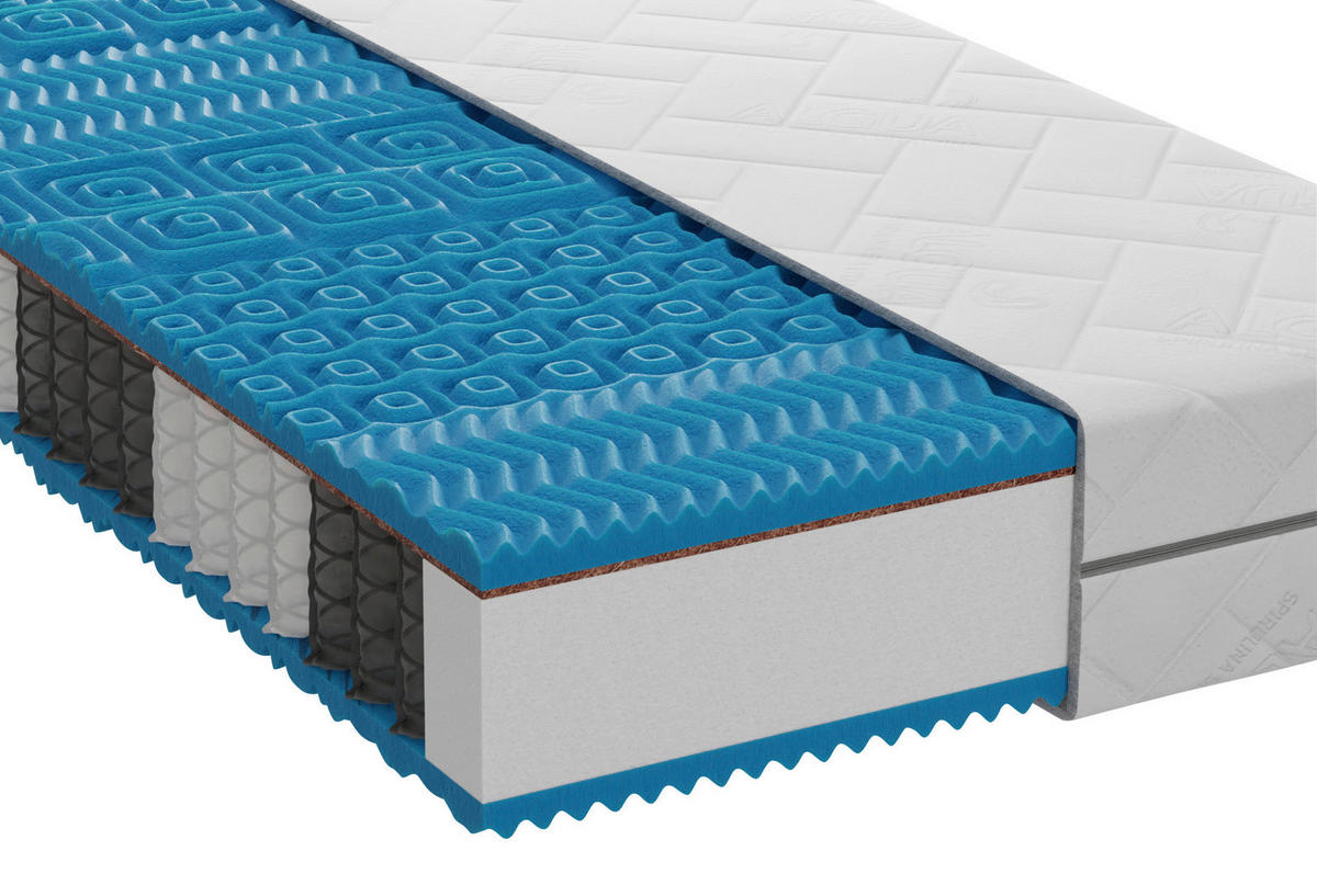 TAŠTIČKOVÝ MATRAC, 90/200 cm - biela, Basics, textil (90/200cm) - Sleeptex