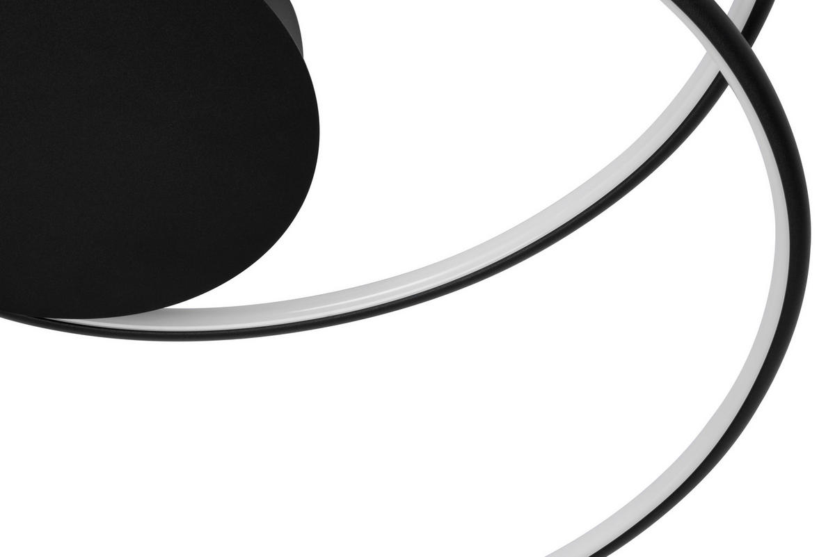 STROPNÍ LED SVÍTIDLO, 67/10 cm  - černá, Lifestyle, kov/plast (67/10cm) - Novel