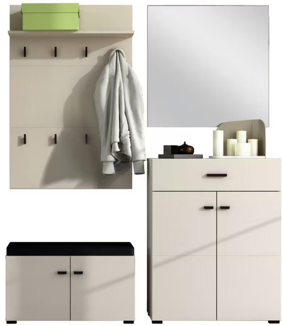 GARDEROBE 5-teilig  in 170/194/35 cm  - Kaschmir, Basics, Holzwerkstoff/Textil (170/194/35cm) - Carryhome