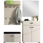 GARDEROBE 5-teilig  in 170/194/35 cm  - Kaschmir, Basics, Holzwerkstoff/Textil (170/194/35cm) - Carryhome