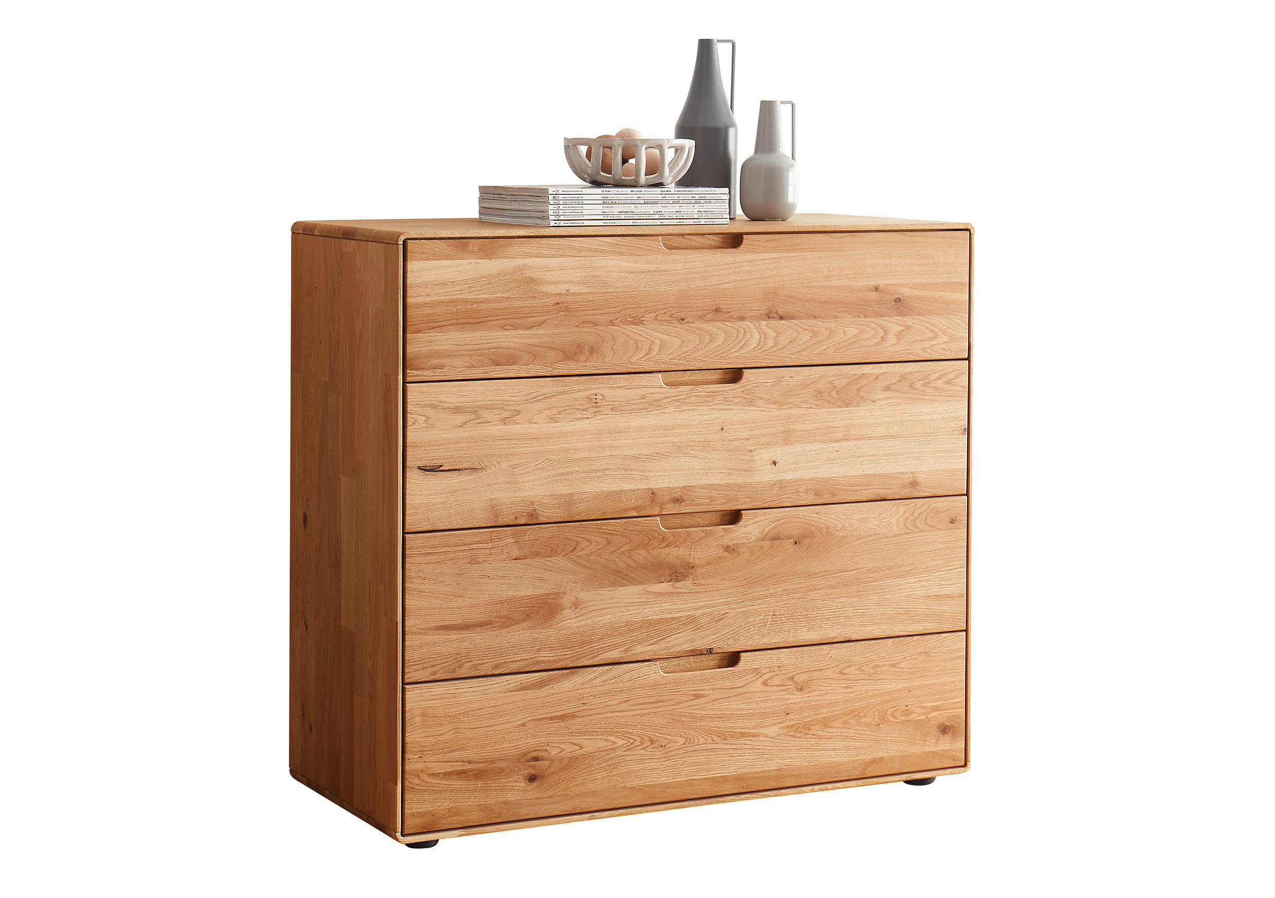 KOMMODE , 100/91/40 cm, 4 Schublade(n)  - Wildeiche, Design, Holz (100/91/40cm) - Livetastic