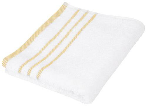 TÖRÖLKÖZŐ 70/130 cm sárga, fehér  - sárga/fehér, Konventionell, textil (70/130cm) - Esposa