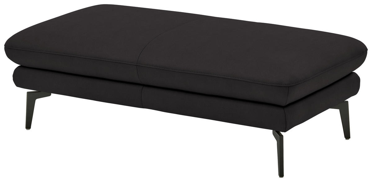 3-SITZER-SOFA in Echtleder Dunkelbraun  - Dunkelbraun/Schwarz, Design, Leder/Metall (222/86/104cm) - Dieter Knoll