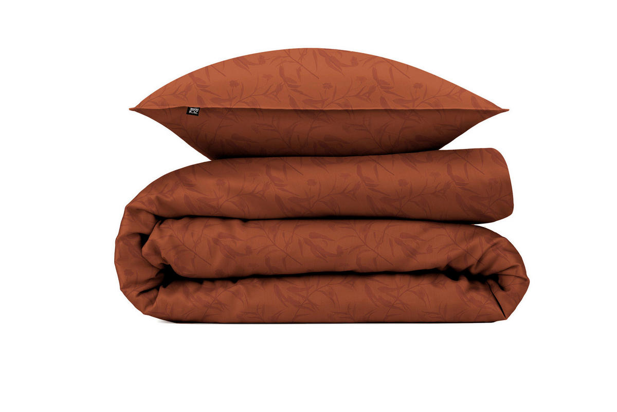 BETTWÄSCHE Fiori-di-Satinado Makosatin 200/200 cm  - Orange, Basics, Textil (200/200cm)