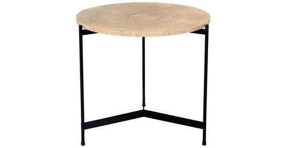 COUCHTISCH in Holz, Metall, Holzwerkstoff - Eichefarben/Schwarz, MODERN, Holz/Holzwerkstoff (50/50/46,5cm) - Waldwelt