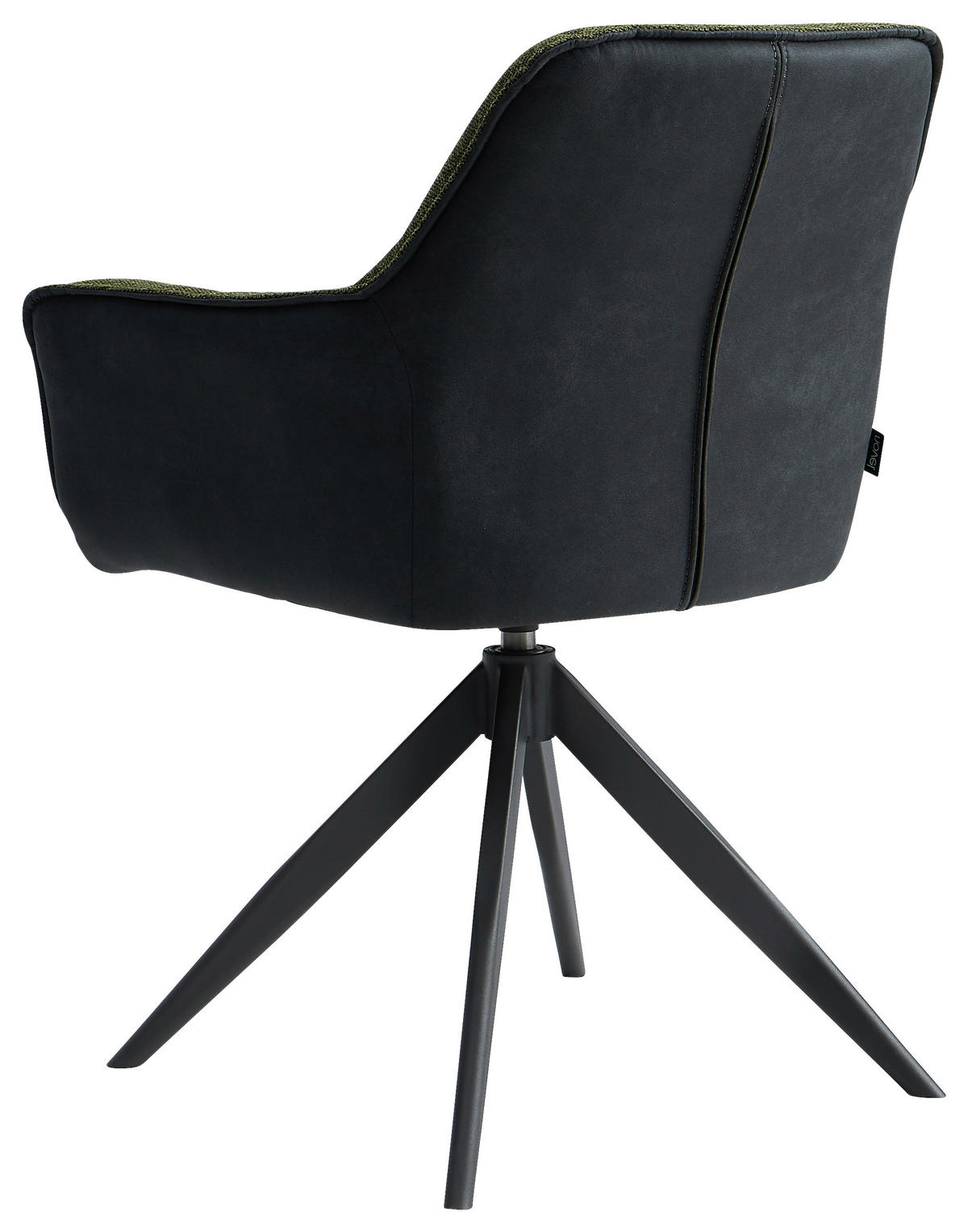 SCAUN CU BRAȚE in verde, negru  - verde/negru, Design, metal/textil (61.5/83.5/63cm) - Novel