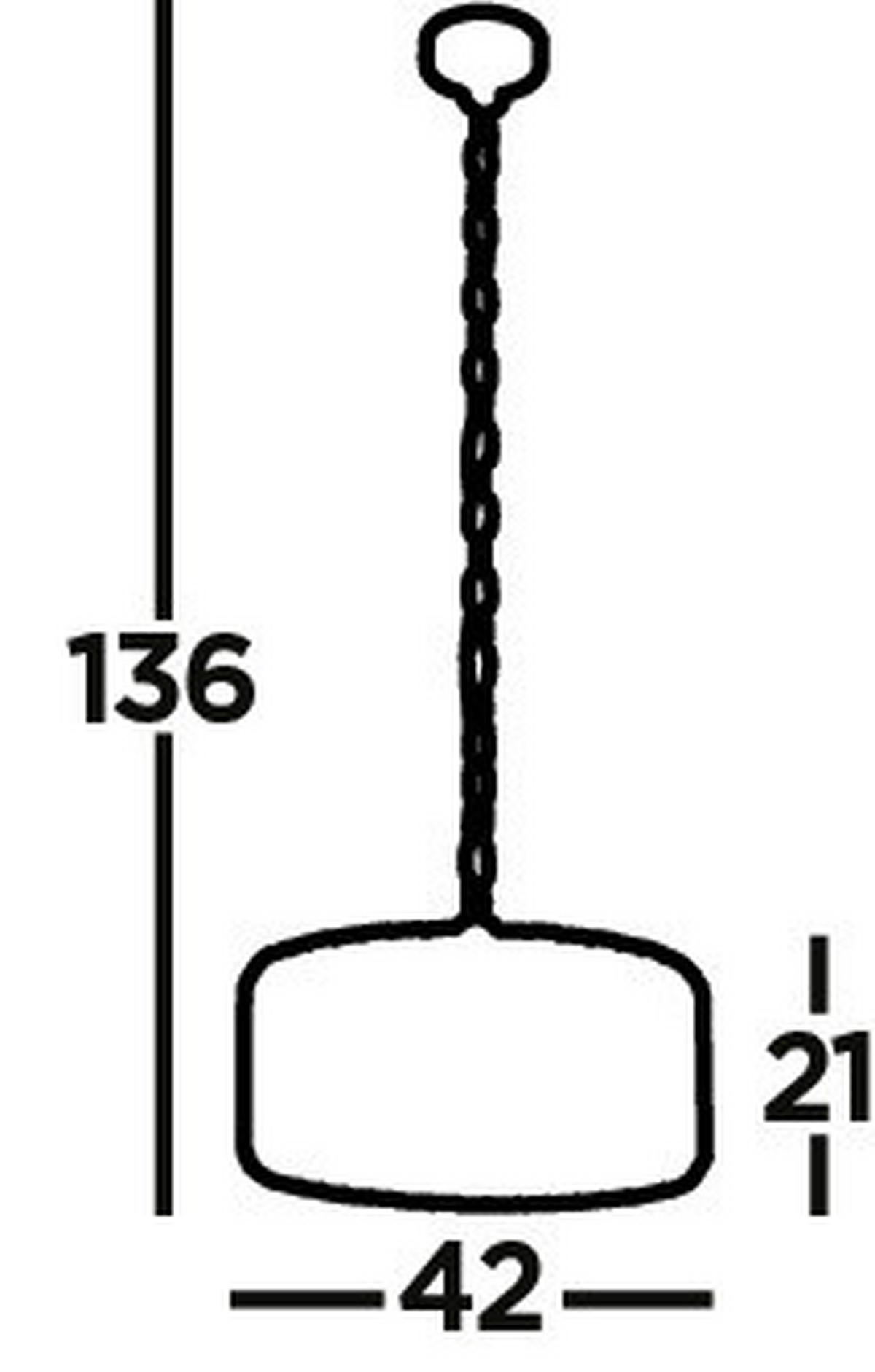 VISEČA SVETILKA  Chapeau      42/136 cm      E27 - barve kroma/barve jantarja, Konvencionalno, kovina/steklo (42/136cm)