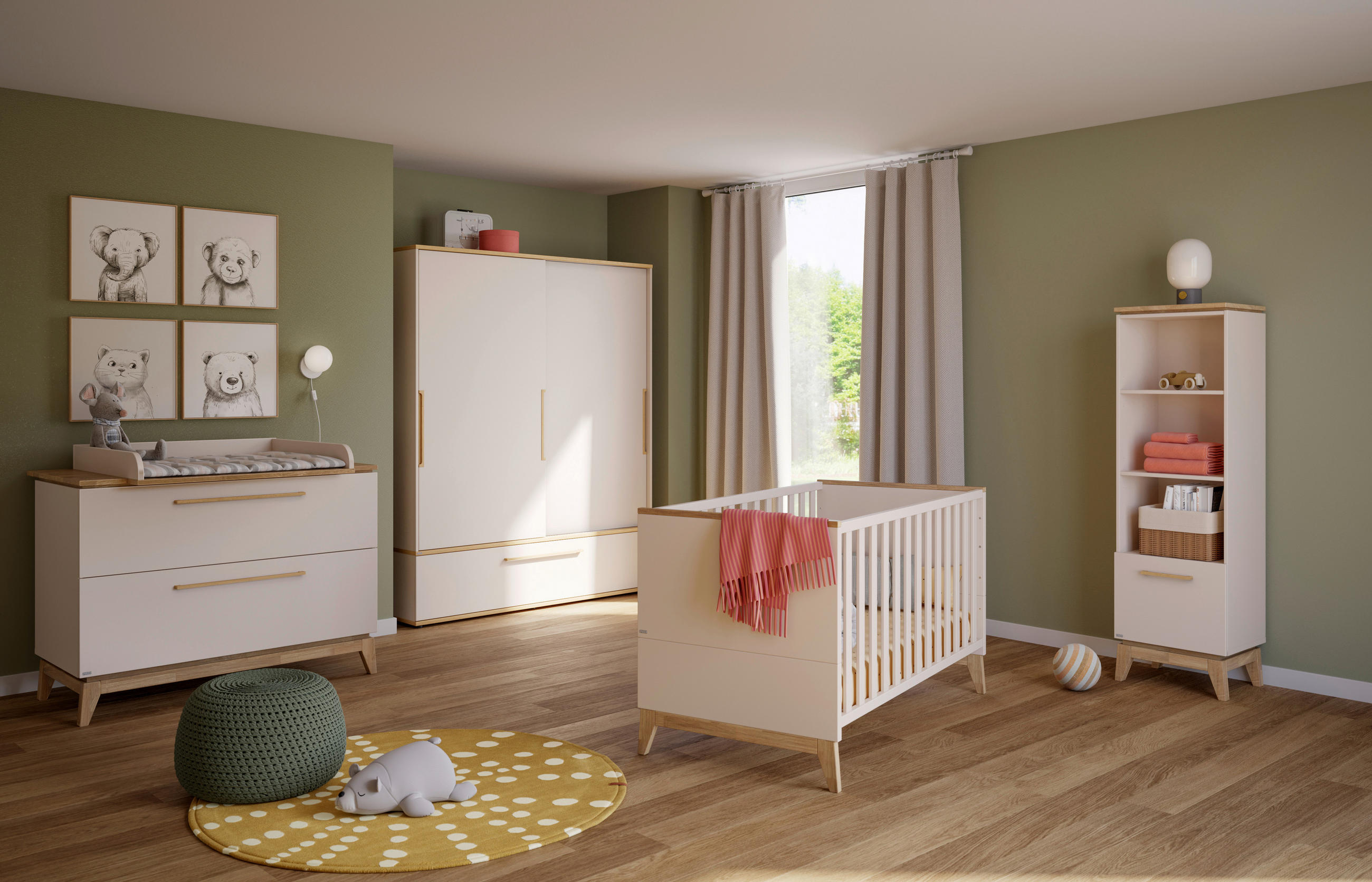REGAL Stiene Eichefarben, Beige - Eichefarben/Beige, Basics, Holz/Holzwerkstoff (48,20/161,00/39,60cm) - Paidi