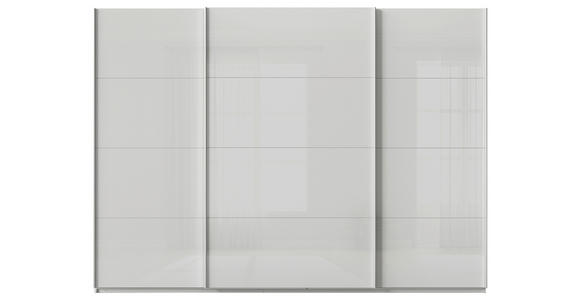SCHWEBETÜRENSCHRANK in Seidengrau - Seidengrau/Alufarben, KONVENTIONELL, Glas/Holzwerkstoff (315/210/62cm) - Xora